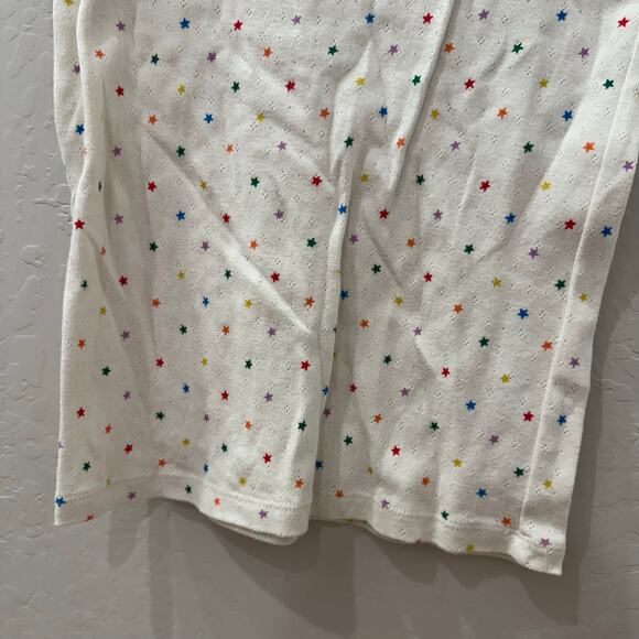 Mini Boden Rainbow Star Short Sleeve Pointelle Shirt - Picture 4 of 6